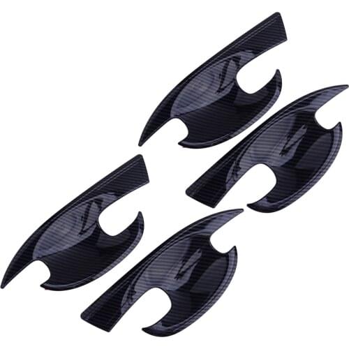 Car Carbon Fiber Style Exterior Outer Door Handle Bowl Cover Trim Fit for Mazda3 Mazda6 2013 2014 2015 2016 2017 2018