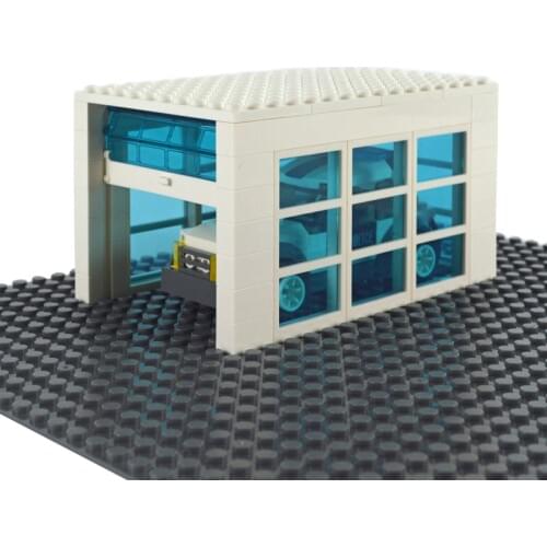 Locking Bricks Classic Car Rolling gate Garage Doors Windows Building blocks DIY Accessories City Car MOC Parts toys for kids