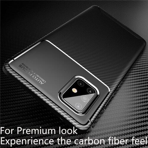 Phone Case sFor Coque Samsung Galaxy A71 5G Case Original Carbon Fiber Soft Silicone Matte Cover For Galaxy A71 5G Phone Case