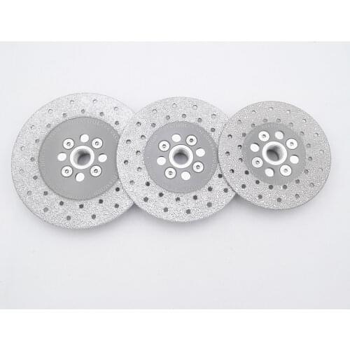 DIATOOL Double Sided Vacuum Brazed Diamond Cutting and Grinding Disc with 5/8-11 Flange Premium Quality