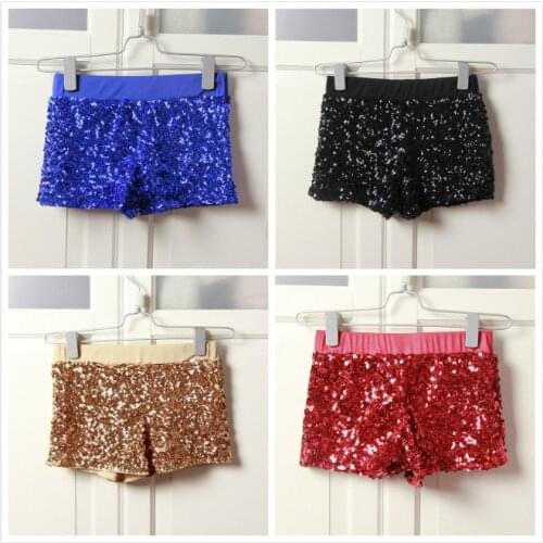 Elastic Women High Waist Shorts Jazz Hip Hop Stage Clothing Shiny Shorts Sexy Shorts Women Sequin
