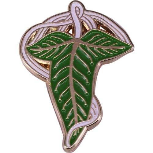 Elf Leaf Hard Enamel Pin Lapel Pins Brooch Fantasy Movie Badge Jewelry Accessory