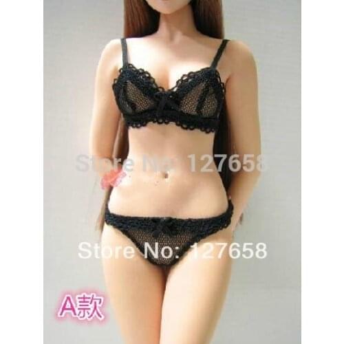 ESTARTEK Full Hand Made 1/6 Sexy Black Lace Lingerie for 12inch Phicen Verycool Jiaoudoll Action Figure DIY