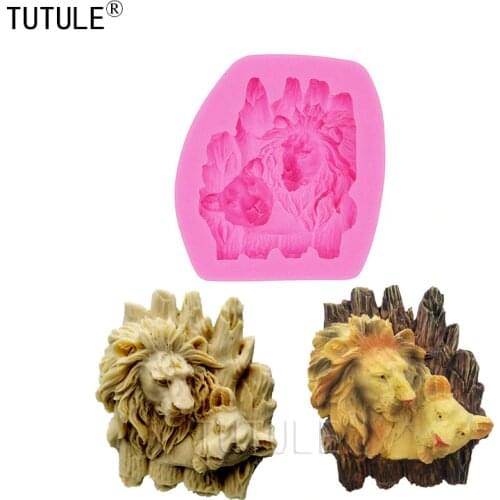 Gadgets,Lion,Lion Head Silicone Rubber Flexible Food Safe Mould-resin clay fondant jewelry soap chocolate candy etc Mold