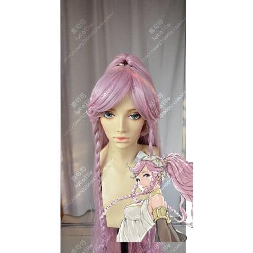 Game Fire Emblem Awakening Olivia Cosplay Wig Long Gray Pink Heat Resistant Synthetic Hair Wigs + Wig Cap