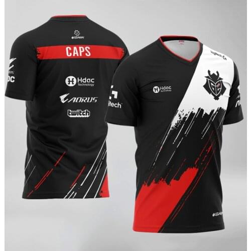 LOL CSGO G2 Gaming T-shirt Mens and Womens Fashion Streetwear High Quality Jersey with Custom ID North America No.1 Club
