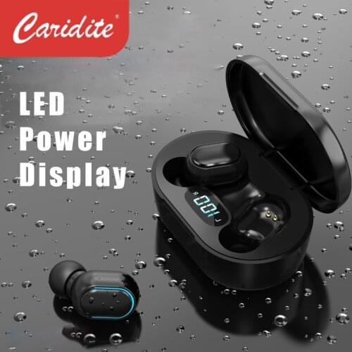 Caridite популярная оригинальная беспроводная Bt наушники Led индикаторная лампа спортивные наушники