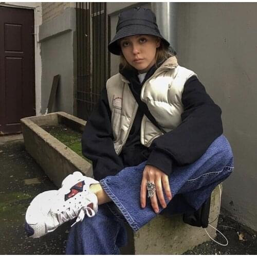 B-TOTO European And American Short BF Wind Sleeveless Bread Jacket Sleeveless Cotton-padded Jacket Cotton Jacket With Ins Tide