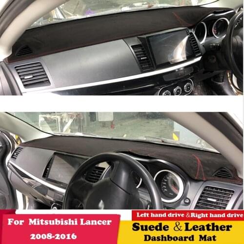 For Mitsubishi Lancer 2008~2016 Ralliart EVO X Galant Fortis EX Leather Dashmat Dashboard Cover Sunshade Carpet Dash Mat Suede