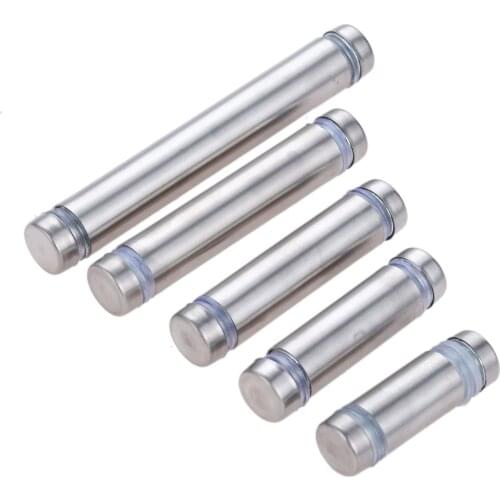 DRELD 1Pcs Double Head Advertisement Standoffs Bolts Mount Advertising Screws Mirror Glass Nail Fastener 12x30/40/50/60/80mm