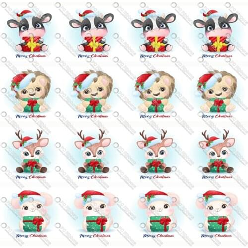 1-3" Christmas Cartoon Custom Design Ribbons for Crafts DIY Handmade Materials Hair Bow Lanyard/ Satin/ Grosgrain Ribbon CA186