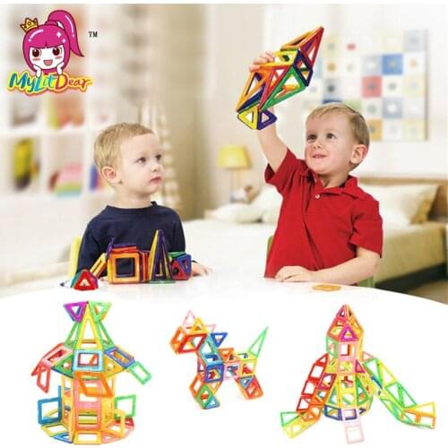 MylitDear 93 Pcs Magnetic Construction Models Building Blocks Toys DIY 3D Magnetic Designer Learning Educational Bricks Toys