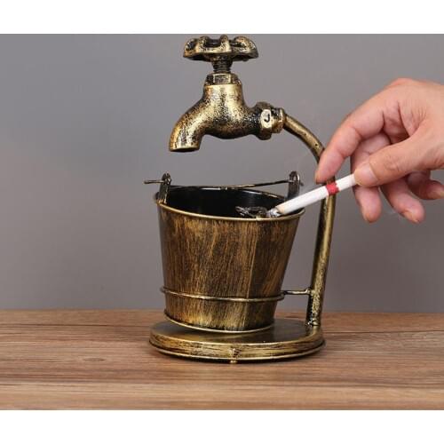 Retro iron handmade ashtray bar Internet cafe Photography Decoration Metal Crafts ashtray home decorative ashtray