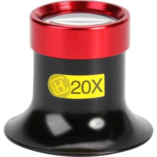 20X Glass Magnifier Watch Jewelry Repair Tools Loupe Lens Black Eye Optical Loop Magnifying Tool kits dropshipping