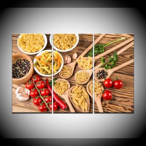 Wall Art Pictures Canvas Paintings Colorful Spices 3 Panels Wall Decorations for Living Room Home Giclee Wall Artwork frame