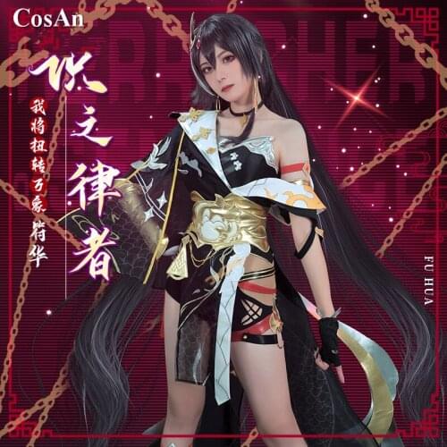 New Game Honkai Impact 3 Fu Hua Cosplay Costume Full Set Fashion Battle Uniform Dress Female Party Role Play Clothing S-XL