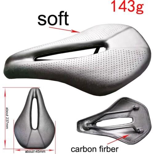 2022 new 142g Carbon Fiber Road Mtb Saddle Use 3k T800 Carbon Material Pads Super Light Leather Cushions Ride Bicycles Seat