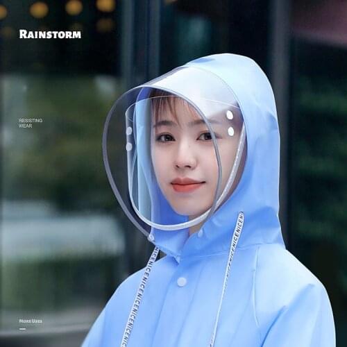 New Quality Fashion Women Men EVA Raincoat Portable Outdoor Travel Rainwear Waterproof Camping Hooded Ponchos Plastic Rain Cover