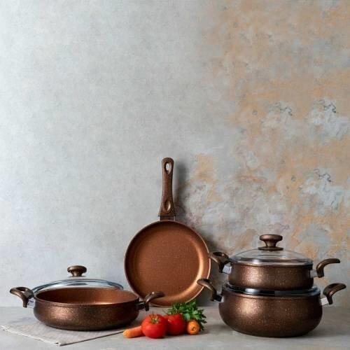 River 7 Piece Galaxy Bronze Granite Pot Pad