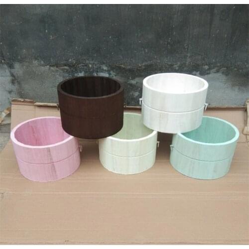 Baby Photography Props Wooden Basin Newborn Pose Auxiliary Tub Pot Infants Photo Shooting Accessories