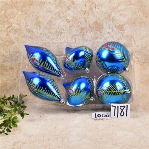 Christmas Ball Boxed Painted Plastic Ball Silver Red Sequined Ball Silver Mirror Ball Charm Transparent Glass Ball Charm