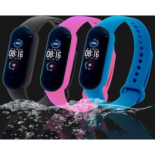 Glass Film+Silicone Strap For xiaomi Mi band 6 Rubber watchband Replacement belt bracelet Accessories for correa mi band 5 4 3