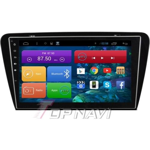 Topnavi 10.1" Quad Core Android 6.0 Car GPS Navigation for VW Octavia From 2014 Autoradio Multimedia Audio Stereo,NO DVD