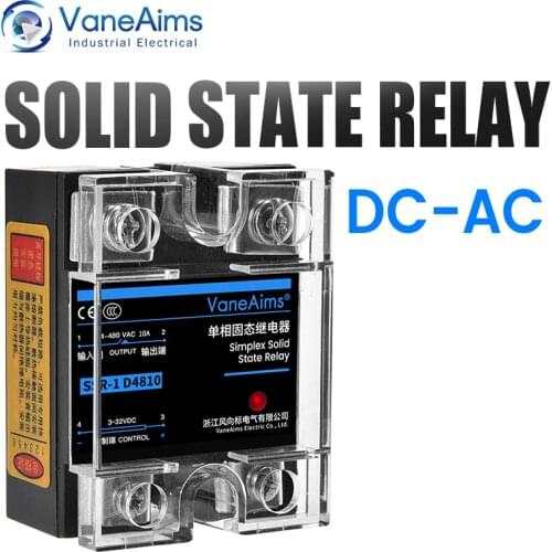 Solid State Relay SSR-1 DC Control AC 10A/25A/40A/60A/80A/100A/120A With Protective Cover, Send Thermal Paste And Scraper