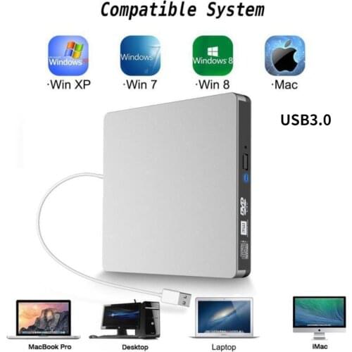 USB3.0 External Optical Drive CD-RW DVD+-RW DVD-RAM Writer CD Player DVD Burner Compatible