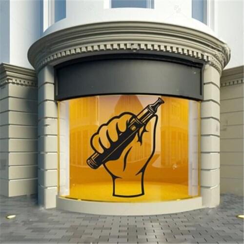 Vape Shop window wall sticker for men decoration Vinyl Wall Window Decal waterproof Sticker Vape Store home decor Decals HY1053