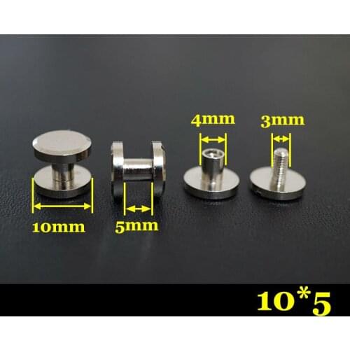 50pc Q4-10x5 Solid Brass belt screw Chicago Screw Leathercraft