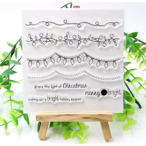 KSCRAFT Bright Holiday Transparent Clear Silicone Stamps for DIY Scrapbooking/Card Making/Kids Fun Decoration Supplies 295