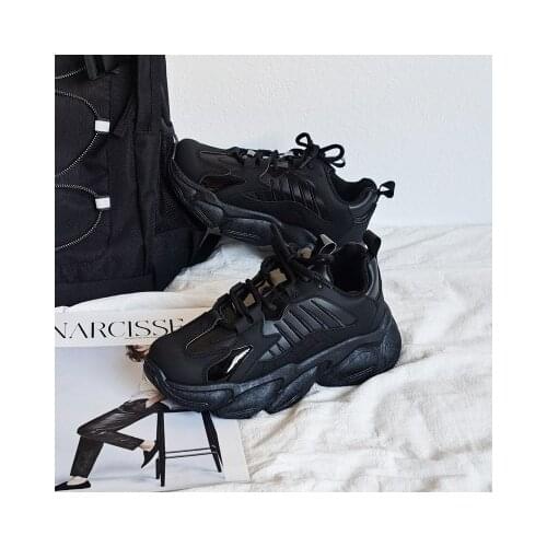 2021 New Stylish Sneakers Women Spring New Vulcanize Shoes Female Platform Black Sports Casual Shoes Big Size Zapatos De Mujer