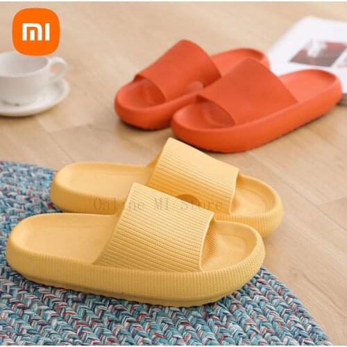 New Xiaomi Thick-soled slippers women summer indoor and outdoor anti-slip home household bathroom bathing couple