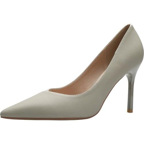 Sexy pointed pump high heels professional OL women shoes stiletto simple women fashion shoes