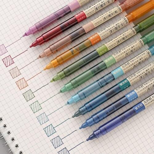 0.5mm Gel Ink Pens Ballpoint Pen Retro Color Glitter Office & School Supplies Accessor Funny Pen for Writing Cute Stationery Set