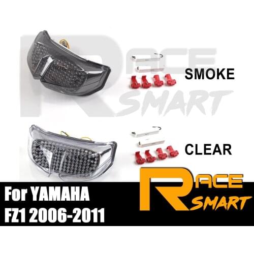 1 Set Motorcycle LED Turn Signals Brake Tail Light Taillight For YAMAHA FZ1 2006-2011 2007 2008 2009 2010 FZ 1 FZ-1 Clear Smoke