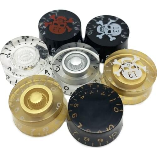 1 piece Guitar Knob Volume Tone Speed Control Acrylic Button Cap Metric Size for LP SG Electric Guitar Parts