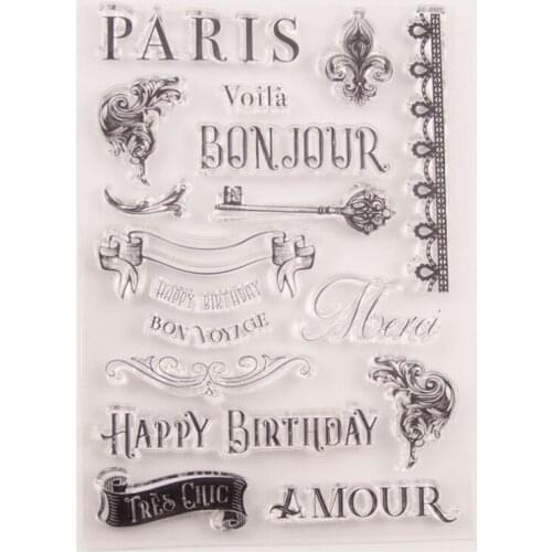 1pc Transparent Clear Silicone Stamp Seal DIY Scrapbooking Rubber Stamping Coloring Embossing Diary Decoration Reusable T1549