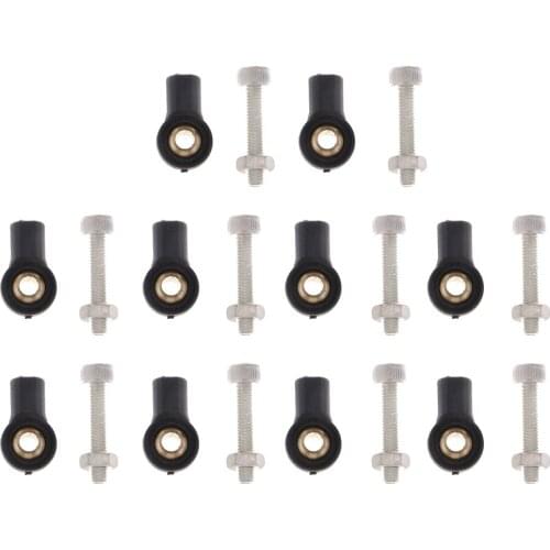 10 Pieces M3 Plastic Ball Head Holder Rod End Ball Joint for RC Car Truck