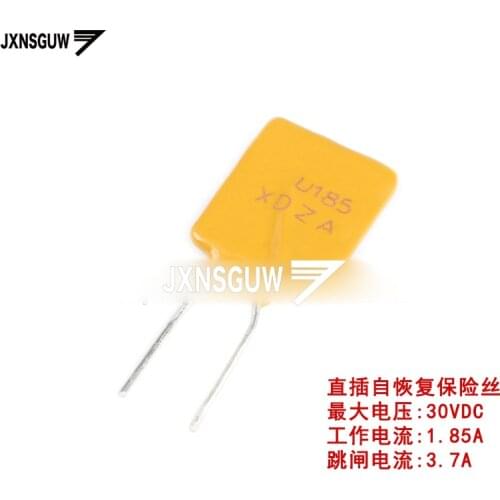 20PCS 30V 1.85A PPTC straight Insert Self-recovery fuse 30V 1850mA Pin pitch 5mm