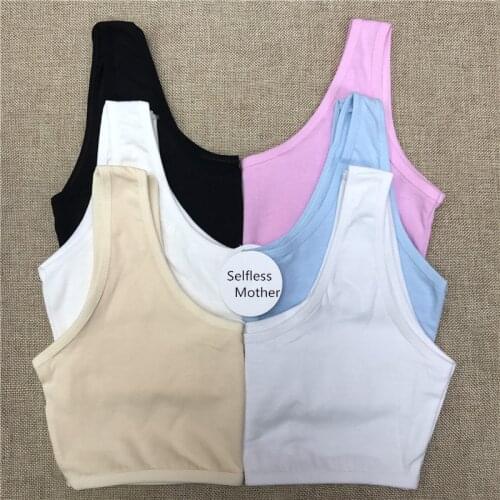 5Pcs/Lot 2018High Quality Girl Bra Cotton Underwear Training Bras Children Summer Bra Underwear Kids Bra Teenage Underwear