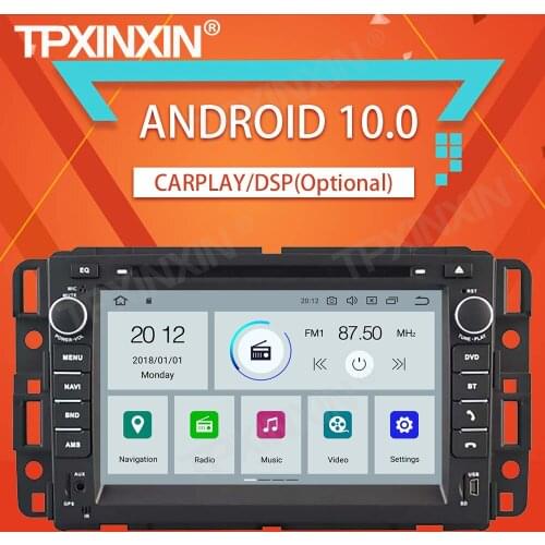 4+64G For Hummer H2 2008 - 2011 Android 10 Car Stereo Tape Recorder Multimedia Audio Video Player GPS Navigation Head Unit DSP