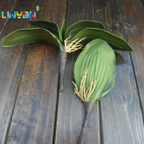 Butterfly orchid leaves home decor Orchid leaf accessories simulation flower arranging flowers wedding flower pots planter0 t3
