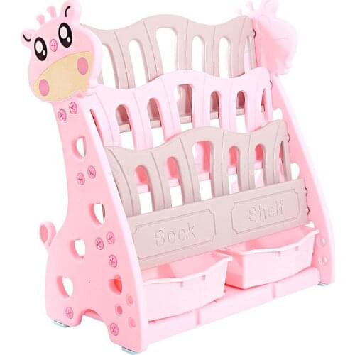 Childrens bookshelf simple home landing baby toy storage rack kindergarten map bookshelf plastic cartoon picture book stand