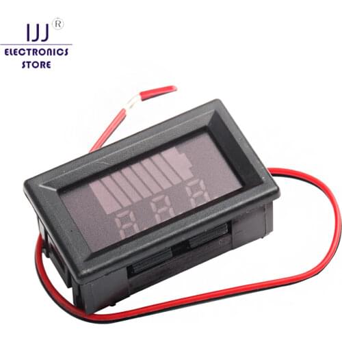Battery Indicator DC 12V Blue LED Lead-acid Battery Capacity Acid Tester Voltmeter Charge Level Indicator For Arduino