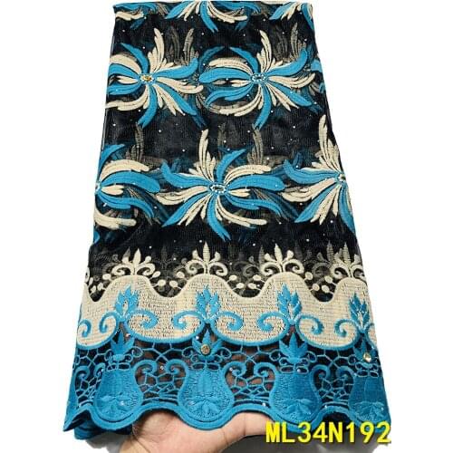 BEAUTIFICAL African French Tulle Lace New Pattern Embroidery Net Lace for Dress ML34N192