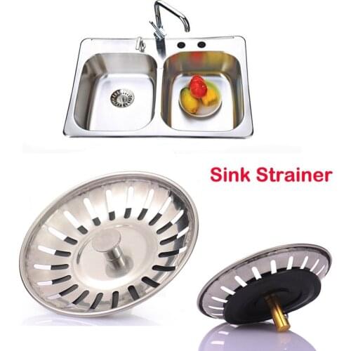 Kitchen Sink Strainer Stainless Steel Home Flume Filter Wash Basin Sundries Drain Hole Bathroom Kitchen Strainers