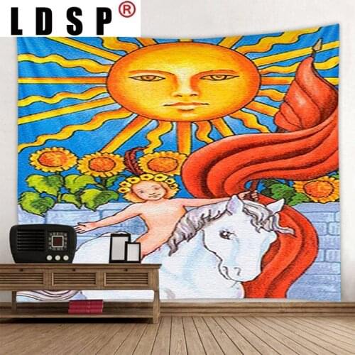 LDSP Background Tarot Card Tapestry Wall Hanging Wall Covering Rugs Mural Cloth Beach Towel Fabric Yoga Blanket Home Decor
