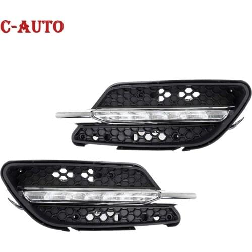Left Right Car LED Fog Light DRL Daytime Running Lights For Mercedes-Benz W204 C-Class C300 AMG Sport 2007 2008 2009 2010 2011